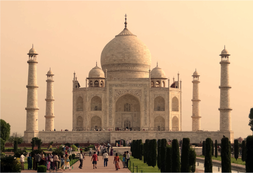 Taj Mahal In Full Color Clipart