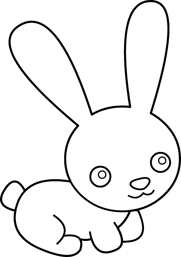Bunny Rabbit Black And White Bright Pictures Clipart