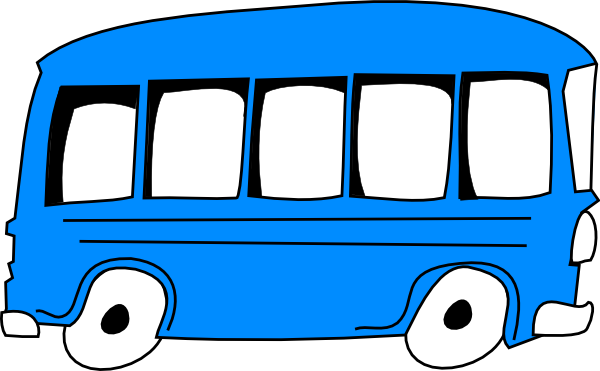 Blue Bus At Vector Download Png Clipart