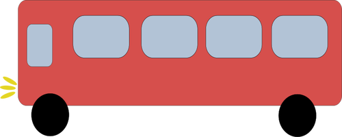 Simple Red Bus Clipart