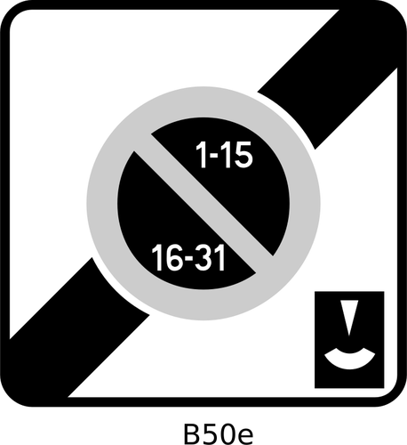 Of Parking Disc Zone Black And White Sign Clipart