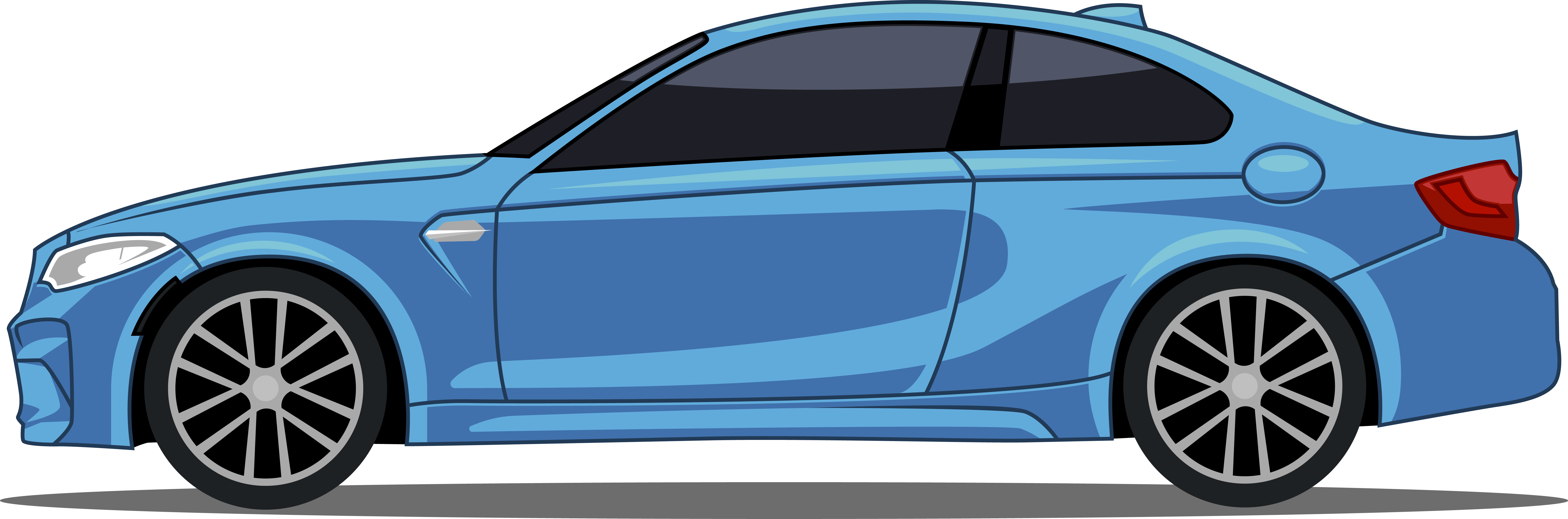 Blue Car Vehicle Sports Luxury Mercedes-Benz Cartoon Clipart