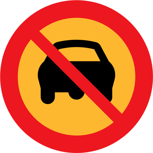 No Cars Road Sign Clipart