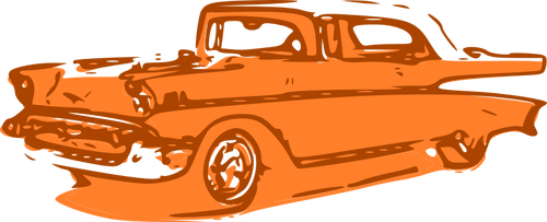 Orange Classic Car Clipart