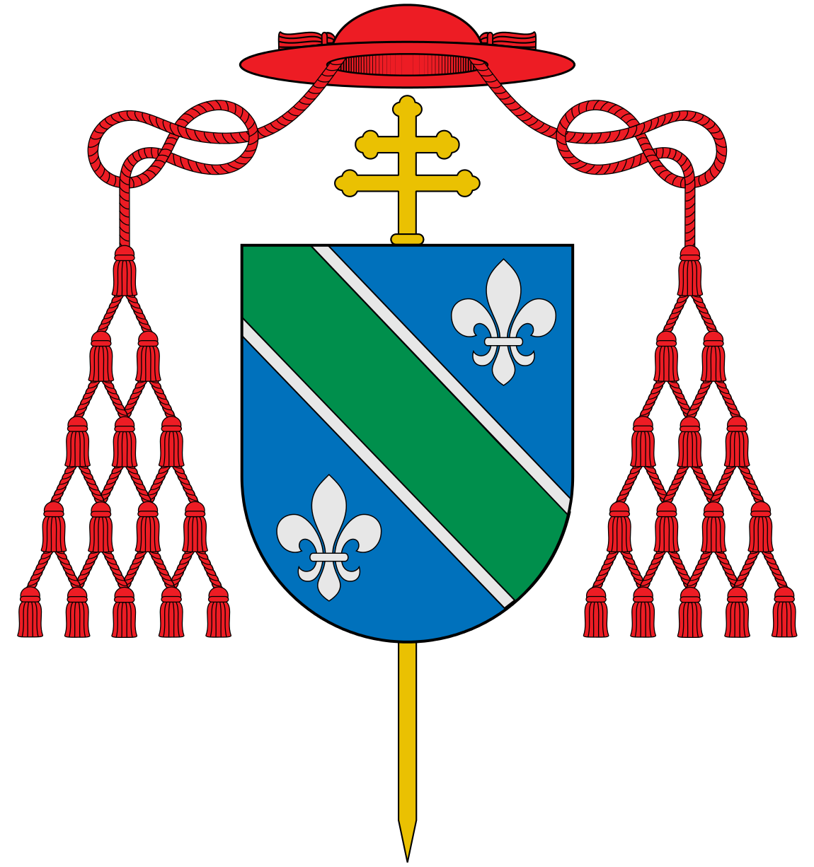 Blazon Coat Almo Arms Capranica Cardinal Of Clipart