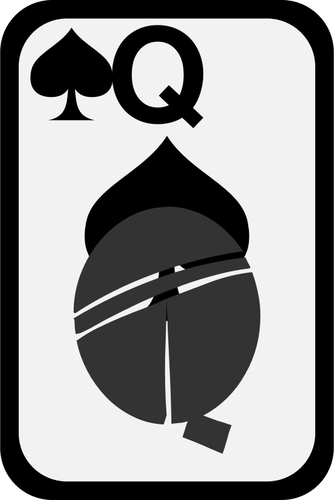 Queen Of Spades Funky Playing Card Clipart