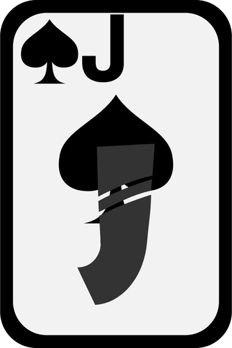 Jack Of Spades Funky Playing Card Clipart