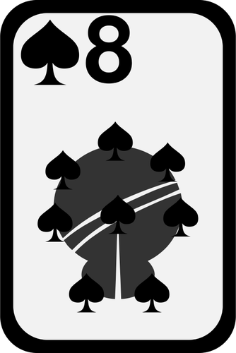 Eight Of Spades Funky Playing Card Clipart
