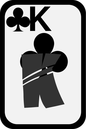 King Of Clubs Funky Playing Card Clipart