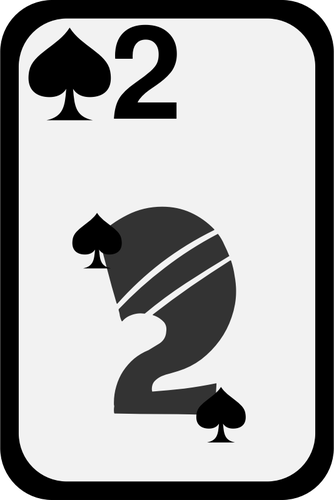 Two Of Spades Funky Playing Card Clipart