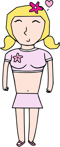 Cartoon Teenage Girl Clipart