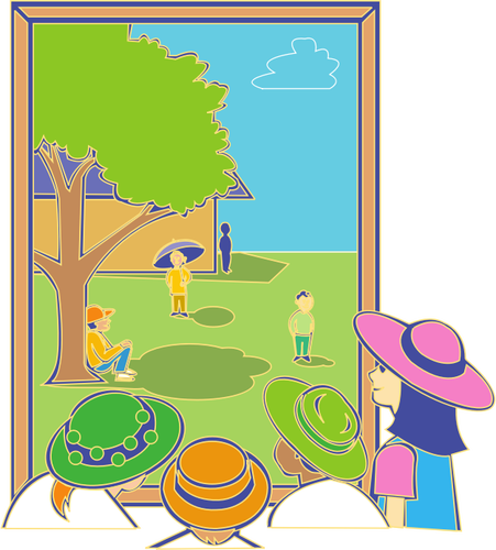 Of Kids Looking Out Window Clipart