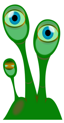 Of Alien Plant With Two Eyes Clipart