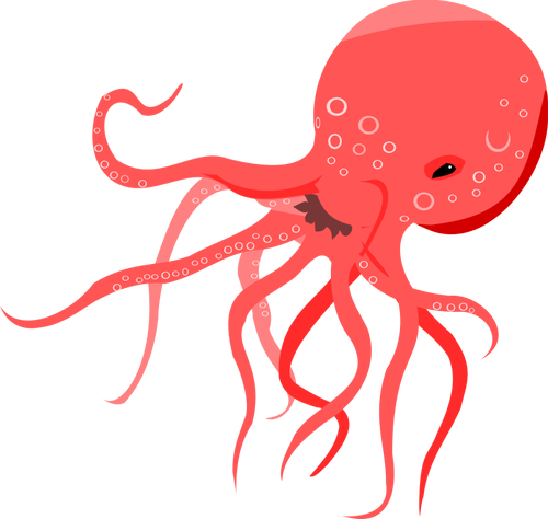 Of Red Octopus Clipart