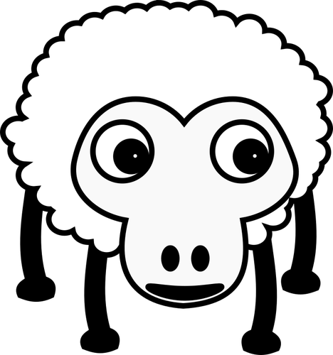Caricature Of Sheep Clipart