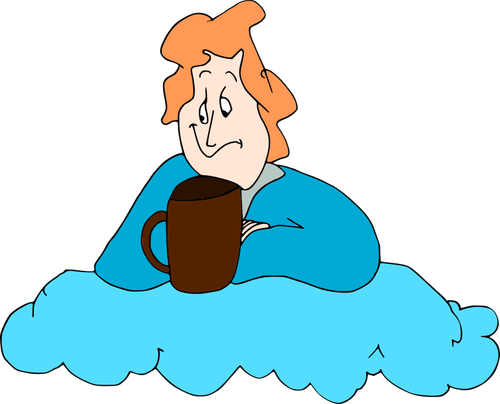 Coffee On Cloud Clipart