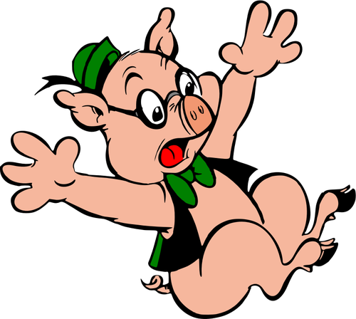 Falling Pig Image Clipart