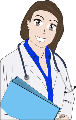 Cartoon Female Doctor Clipart