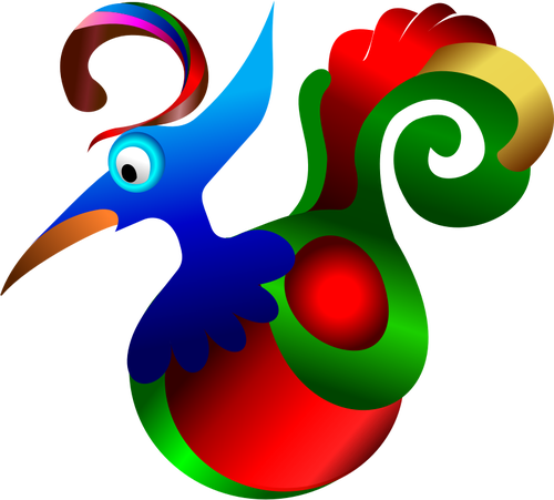Of Blue,Cartoon Red And Green Decorative Bird Clipart