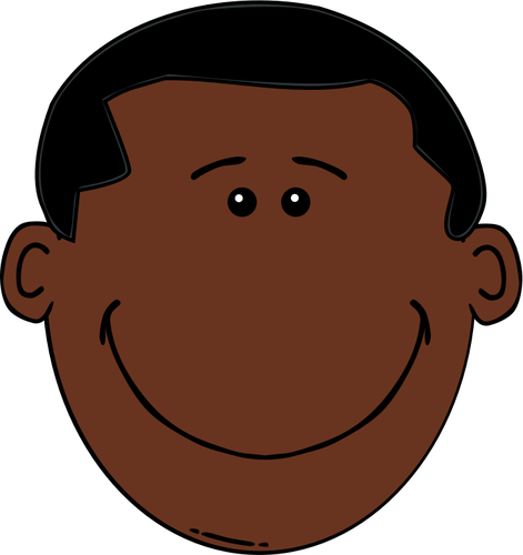Cartoon Head Of Afro-American Boy Clipart