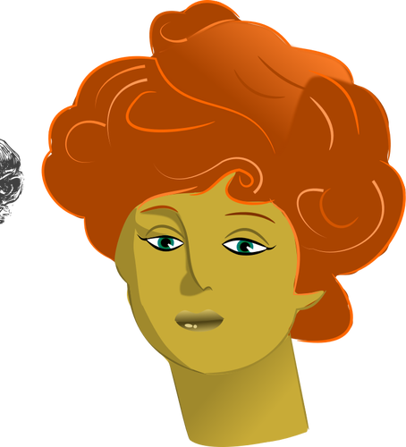 Red Hair Female Portrait Clipart
