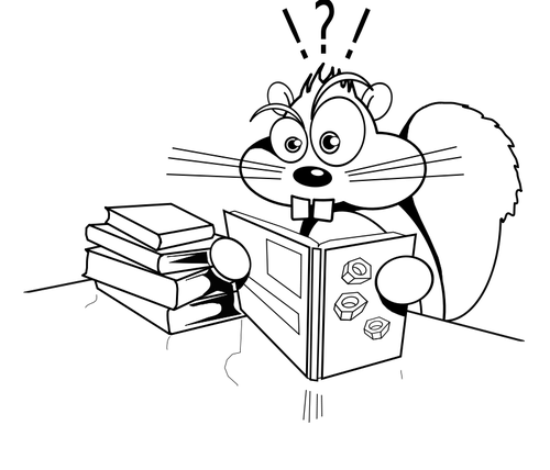 Studying Squirrel Clipart