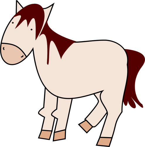Of Red Cartoon Horse Clipart