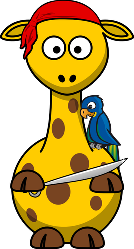 Of Pirate Giraffe Clipart