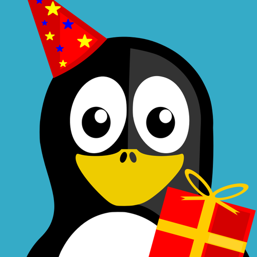 A Penguin Birthday Card Clipart