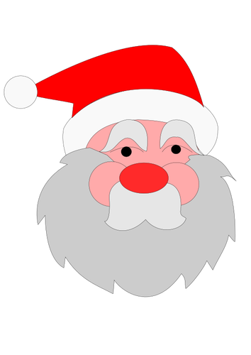 Santa Clause Cartoon Portrait Clipart