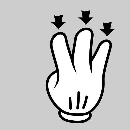 Three Cartoonish Fingers Clipart