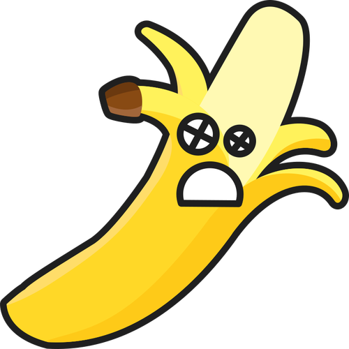 Scared Banana Clipart