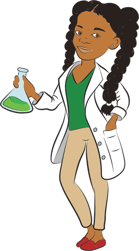 Young Female Scientist Clipart