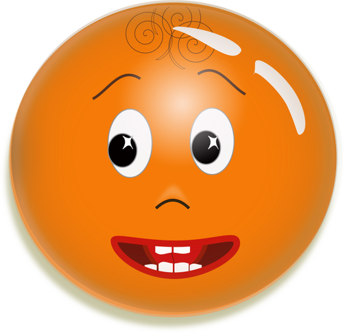 Fiery Orange Smiley Face Clipart