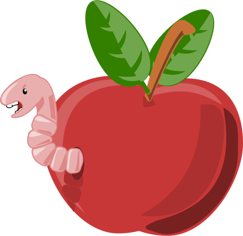 Red Cartoon Apple Clipart