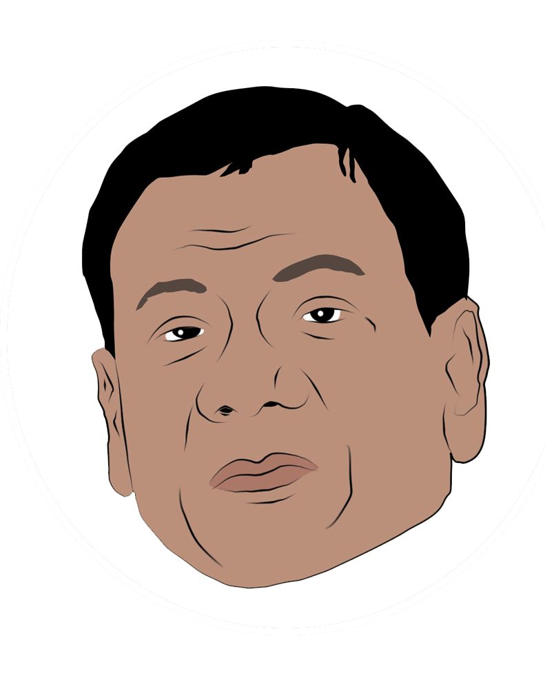Download Head Philippines Cheek Duterte Face Rodrigo Cartoon Clipart