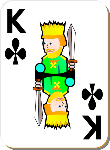 King Of Clubs Gaming Card Clipart