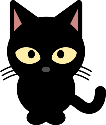 Of Black Cartoon Kitten Clipart