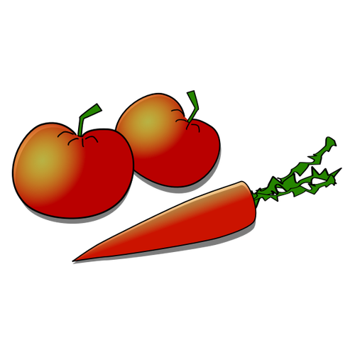 Carrots And Tomatoes Clipart
