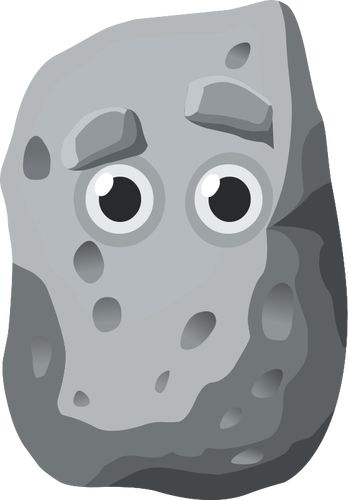 Of Rock With Human Eyes Clipart