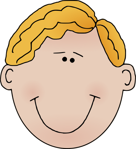 Yellow Haired Man Smiling Clipart