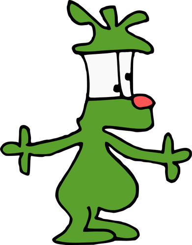 Green Cartoon Figure Clipart