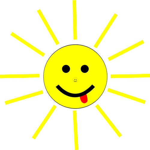 Smiling Cartoon Sun Clipart