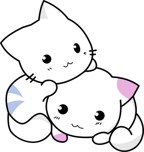 Cute Kittens Playing Clipart