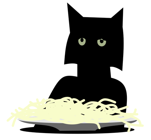 Spaghetti Cat Clipart