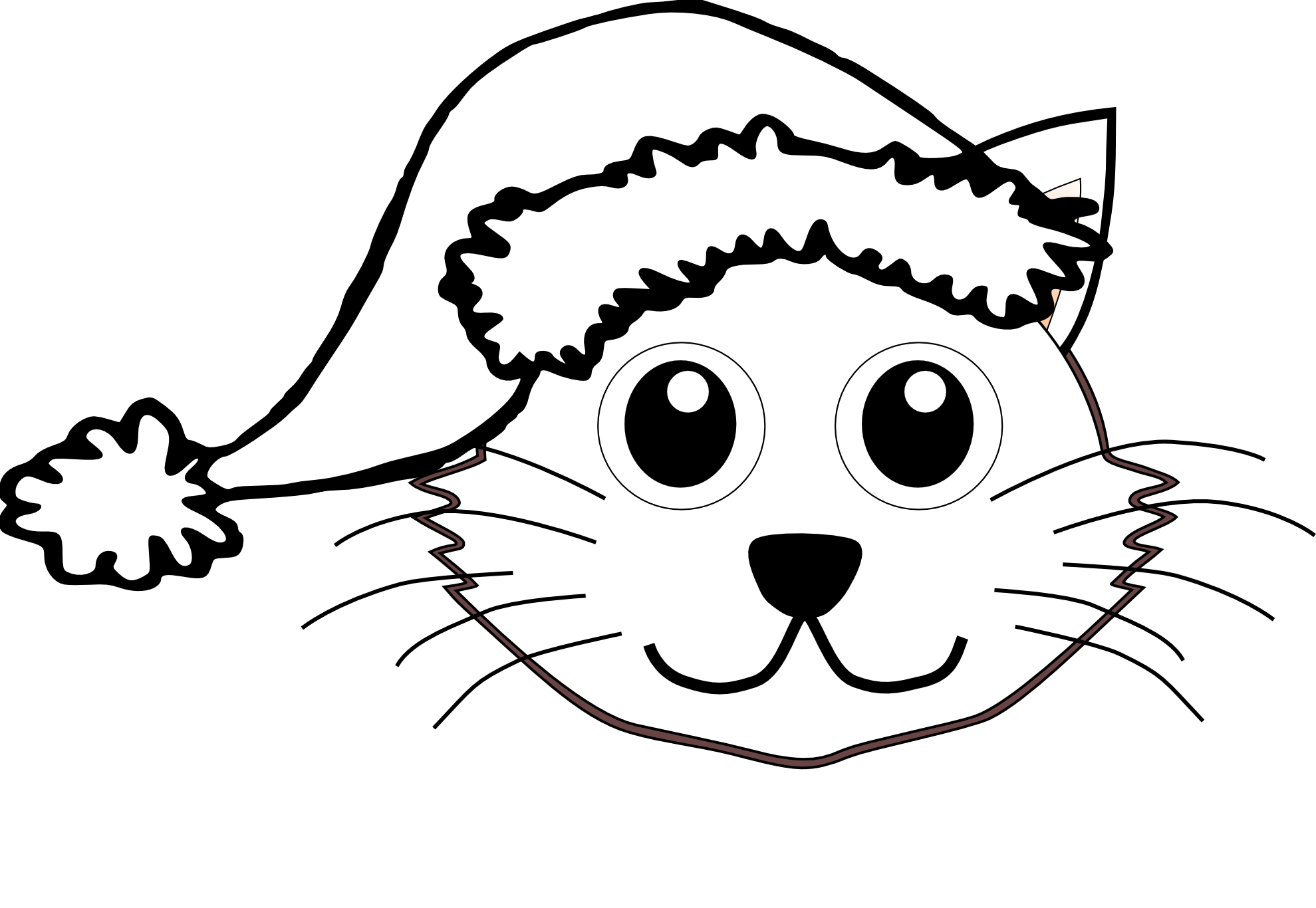 Cat In The Hat Black And White Clipart