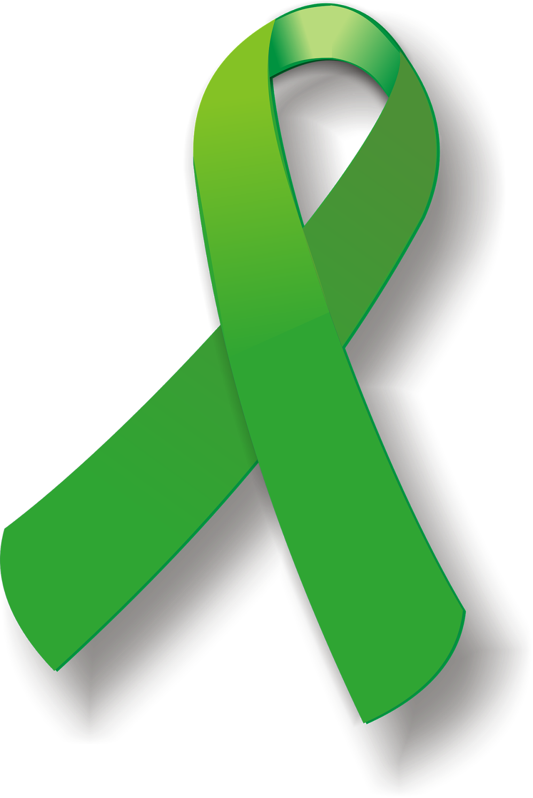 Pink Cerebral Green Ribbon Palsy Awareness Clipart