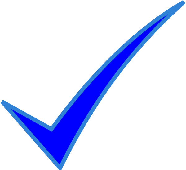 Blue Check Mark At Clker Vector Clipart