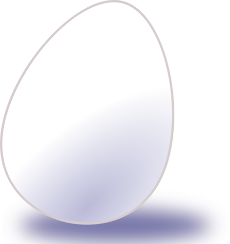 Of White Egg With Shadow Clipart