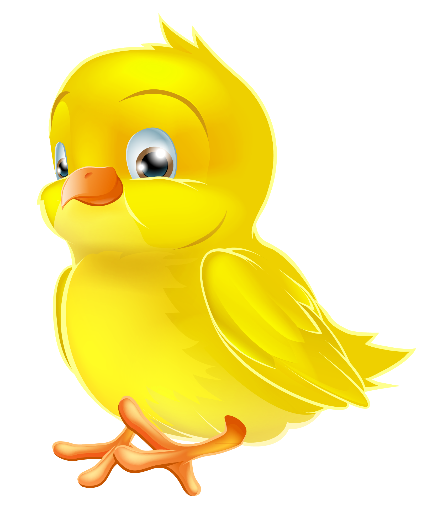 Picture Painted Yellow Chick Chicken Easter Clipart